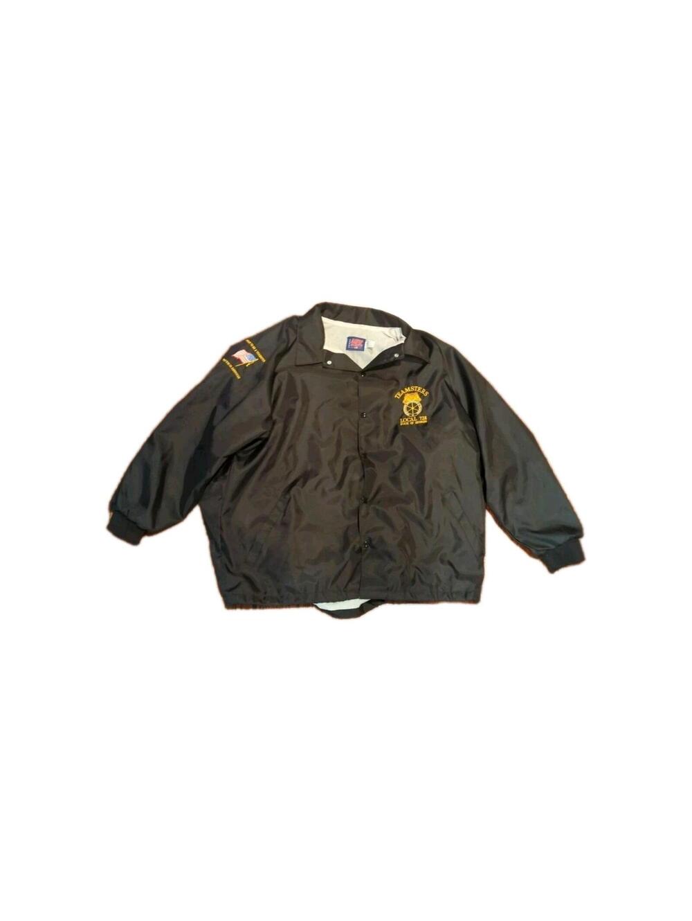 ASW Teamsters Jacket Sz 2XL VTG Black Yellow Local 728 State Of Georgia